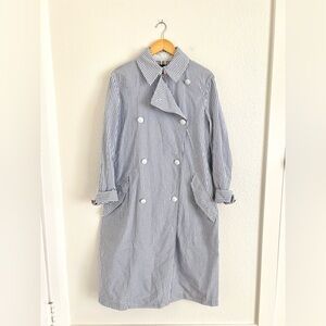 RAG & BONE Adriene striped trench coat / size L